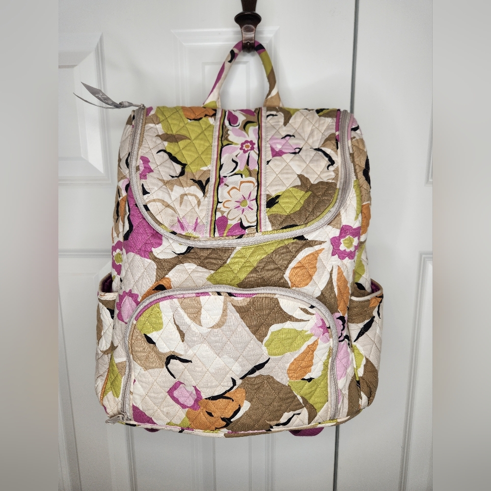 EUC Vera Bradley Double Zip Backpack Portobello Road Large